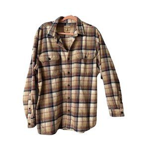 Redhead Men's Long Sleeve Shacket Button-Down Shirt Plaid Multi Size 2XL